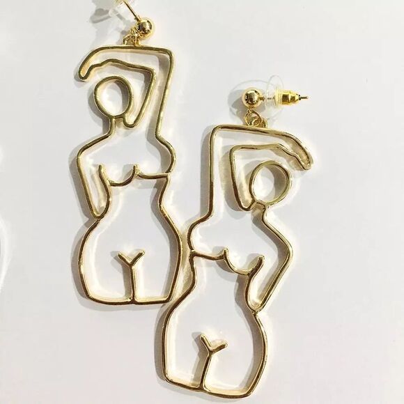 My Body is Art Dangle Earrings - Picture 1 of 2